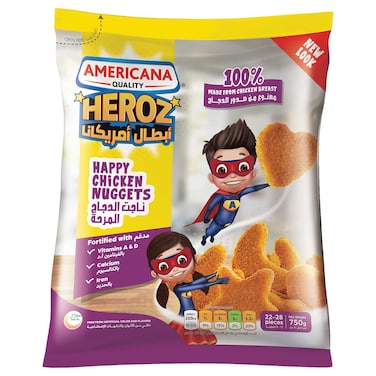 Americana Heroz Happy Chicken Nuggets, 750g