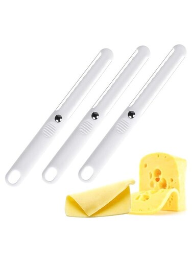 PCS Cheese Butter Slicer, Stainless Steel Wire Plastic Handle for Kitchen Cutting Polished Cheese Slicer Board Block Cheese and Butter Slicer Tool
