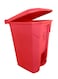 Step Trash Bin   Plastic Matte Finish   Functional Waste &amp; Garbage Waste Bin   Suitable For Homes, Villas, Large Areas &amp; Communal Spaces   Red   Liters