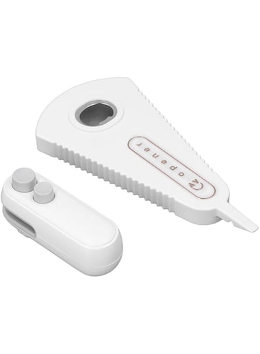VELATEMOR Portable Bag Sealer, Handheld Mini Snack Sealer with Cutter, 2 in 1 Rechargeable Bag Resealer Machine and Bottle Opener Set for Food Storage (xsgz97k4mo-12)