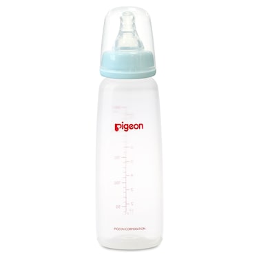 Pigeon BPA Free Feeding Bottle with Nipple and Protective Cap, 240ml