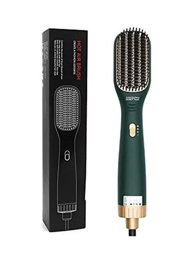 Generic 3 In 1 Multifunctional Hair Dryer Hot Air Comb Green/Gold