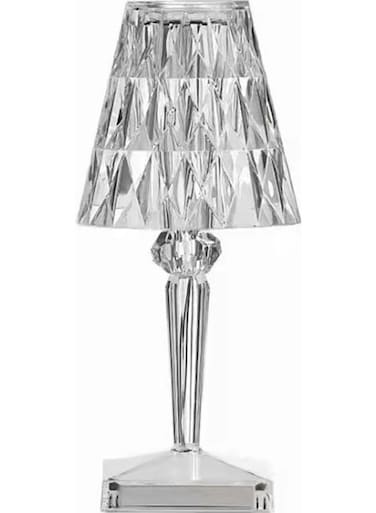 Arabest Acrylic Diamond Table Lamp Clear 26cm
