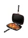 Generic Aluminum Double Grilling Pan Black 40cm
