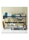 Generic Drainer Shelf For Kitchen Supplies Storage Counter Organizer Utensils Holder Rack Over Sink Black 65cm
