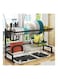 Generic Drainer Shelf For Kitchen Supplies Storage Counter Organizer Utensils Holder Rack Over Sink Black 65cm