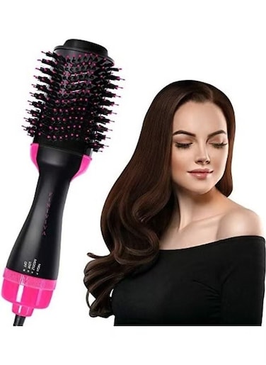Generic Electric Blow Hot Air Brush Black/Pink