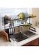 Generic Over The Sink Dish Drainer Drying Rack Black 30X27cm