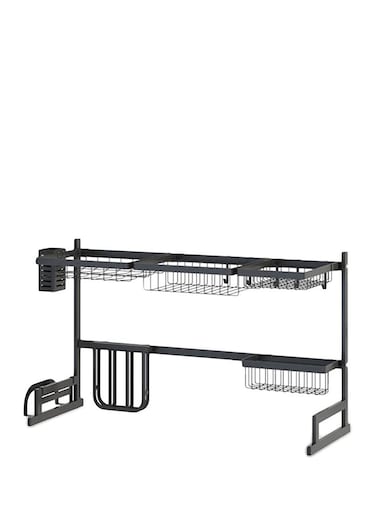 Generic Over The Sink Dish Drainer Drying Rack Black 30X27cm