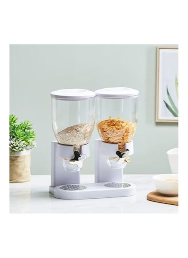 فيلي موزع حبوب مزدوج أبيض