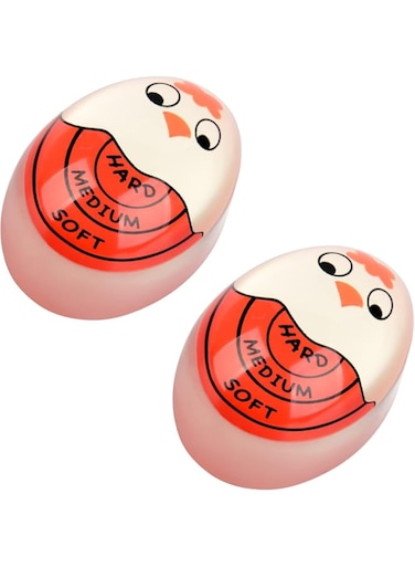 Waterproof Boiled Egg Timer Color Changing Indicator Egg Timer For Boiling Kitchen (Red)
