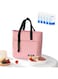 LAIZI Goalroya Insulated Lunch Bag with 5pcs Ice Pack Large Capacity Waterproof Cooler Tote Bag 10L Lunch Box Insulated Travel Picnic Lunch Bag Cooler Food Storage Bag for Work Office Beach (Pink)