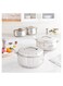 Stainless Steel Hotpot Set of 3 - 2.5 L+3.5L+5L - Keeps food Warm for up to 12 hours   Double Wall Insultaiton   Dishwasher safe   Food Grade Steel   Highly Durable