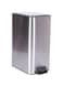 MOMENT Small Bathroom Trash Can with Lid Soft Close, Step Pedal, 10 Liter / 2.6 Gallon Stainless Steel Mini Garbage Can for Office, Outdoor Trash Bin with Removable Inner Bucket (Silver)
