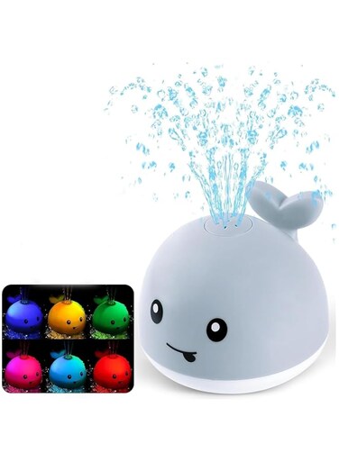 Whale Bath Toy Sprinkler - Bath Toys for Toddlers 1-3 - Light Up Water Whale Bath Toy - Bathtub Toys for Infants 6-12 Months Toddlers Age 2-4 Birthday Gift for 1 2 3 4 5 Year Old Boys Girlds