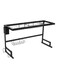 Steel Over Sink Dish Drying Rack Black 87x10x35cm