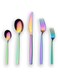Berglander 30 Pieces Titanium Rainbow Color Plated Cutlery Set, Colorful Cutlery Set, Service for 6 (Shiny Rainbow)