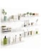 Fixwal 6pcs Acrylic Shelves, 15 Inch Floating Wall Mounted Shelves, Clear Pop Display Case, Invisible Bookshelf, Wall Decor for Kids and Bathroom Storage