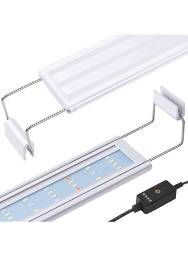 PYPABL Full Spectrum LED Aquarium Light, Classic Fish Tank Light with Timer,Fish Tank Plant Light with Stable Extendable Brackets (40-60cm)