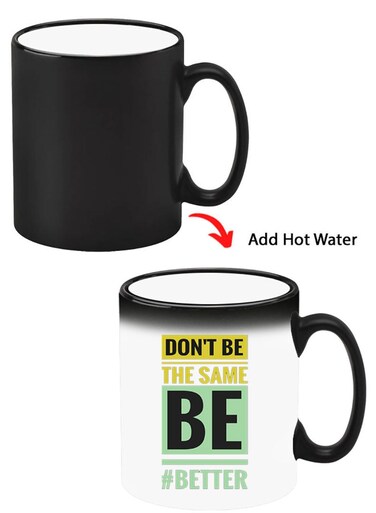 Color Changing Heat Sensitive Ceramic Mug, Image Revealed When HOT Liquid is Added! Dont be the same