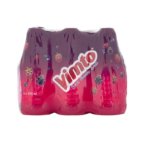 Vimto Fruit Flavoured Drink With Sports Cap 250ml Pack of 6