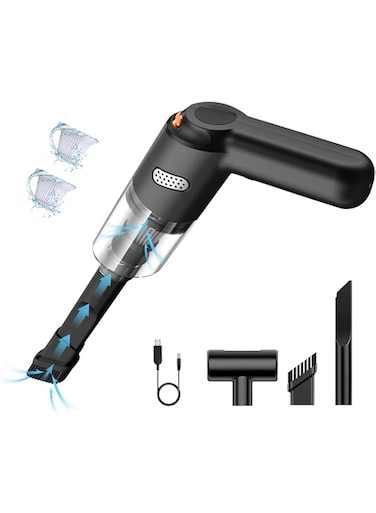 TERRIFI Car Handheld Vacuum, Cordless Handheld Vacuum Cleaner with Low Noise, Portable Rechargeable Car Vacuum, 10000PA Powerful Suction for Travel, RV Camper Car and Home