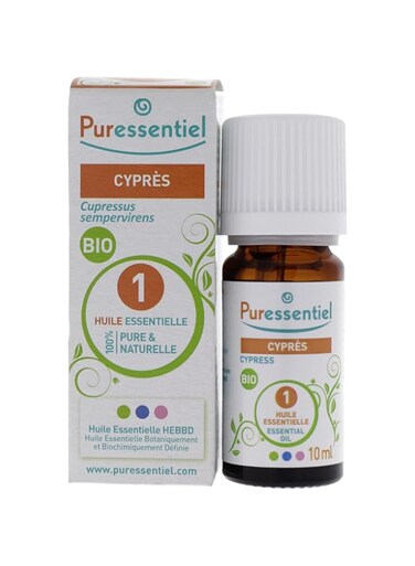 Puressentiel Bio Cypress Essential Oil   100% Pure and Natural   Ideal for Aromatherapy or Stress Relief   10ml