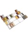 YestBuy Adjustable Expandable Acrylic Spice Rack for Drawer - 4 Tier Spice Drawer Organizer -Spice Organizer for Drawer- Seasoning Rack Drawer Organizer 13.2 "to 26.4",2 Pack Clear