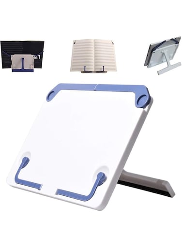 FITOnePRO Book Stand Portable Book Holders Waterproof Book Stand for Reading Lightweight Book Holders for Desk Kids Cookbook Stand Book Tray Book Rest Recipe- Hands Free