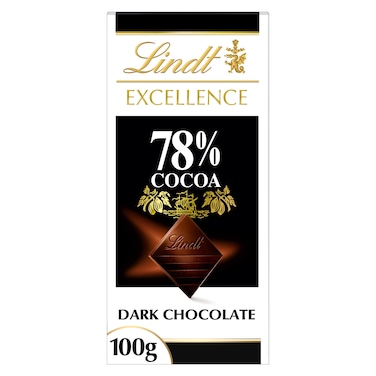 Lindt Excellence 78% Cocoa Dark Chocolate, 100g
