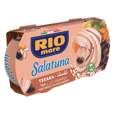 Rio Mare Salatuna Texana with Beans Rice and Peppers, 160g Pack of 2