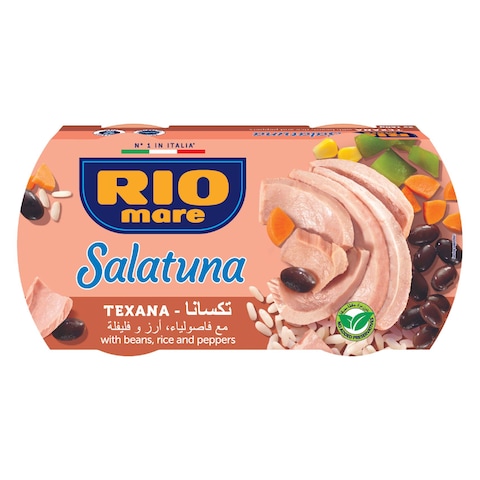 Rio Mare Salatuna Texana with Beans Rice and Peppers, 160g Pack of 2