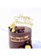 1pcs Happy Anniversary Cake Topper, Anniversary Decorations Cake Topper Gold Metallic Happy Anniversary Cake Topper Wedding Anniversary Party Decorations Supplies