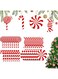 Goodern 36 Pcs Candy Props Wooden Cane,Lollipop Christmas Tree Hanging Ornaments,DIY Twisted Crutch Candy Theme Birthday Party Decoration,Crafts for Home Party Holiday Xmas Decor,Red and White