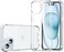 Muzz Clear Case for iPhone 16 Pro, Anti-Scratch PC Back, Slim TPU Shockproof Bumper Cover, Clear (iPhone 15)