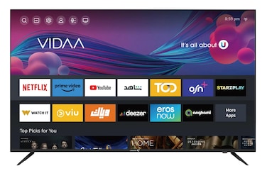 Videocon 55 Inch Edgeless 4K UHD Smart TV with Bluetooth, Voice Mouse and Dolby Audio 2024- New Model- E55ELVD1100
