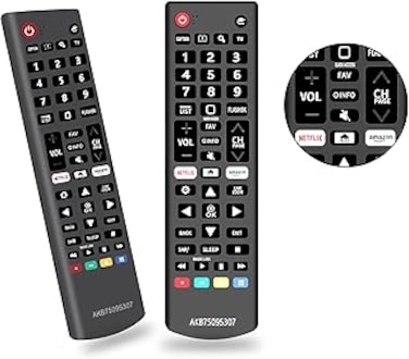 ZYK Universal Remote Control for LG Smart TV Remote Replacement for LG-TV-Remote Compatible with All LG LCD LED OLED UHD HDTV 3D Smart TVs AKB75095307 New Remote with Shortcut Buttons - Netflix,Amazon