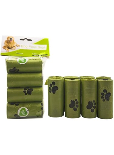 ALMEKAQUZ 8Pcs Dog Poop Bags with Green Dispenser, Extra Thick, Strong, Leak-Proof, and Biodegradable Pet Waste Bags for Dogs