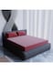 Cotton Premium Microfiber Plain Fitted Sheet &acirc;&euro;&ldquo; Maroon &acirc;&euro;&ldquo; 150 x 200 cm with 2 Pillowcases   Soft, Elastic, Wrinkle-Resistant Bed Sheet Set