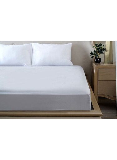 Home Indulgence Fitted Sheet 120x200+33cm-Grey Dawn
