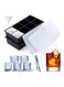 Ice Cube Trays Black Silicone 2 Giant Ice Ball Cube Maker Use for Kids with Candy Pudding Jelly Milk Juice Chocolate Mold or Cocktails Whiskey Particles