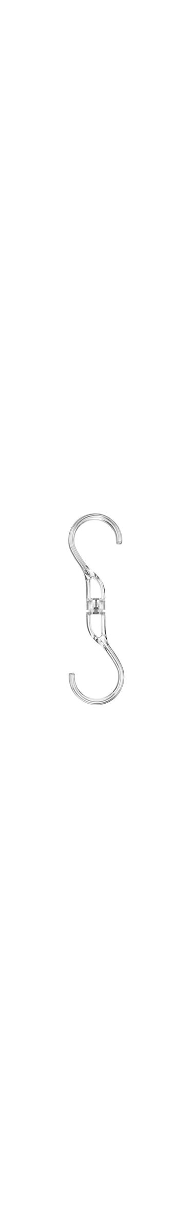 INTERDESIGN The Home Edit S Shaped Wardrobe Hook, 19.1 cm x 5.7 cm x 2.5 cm Size, Clear