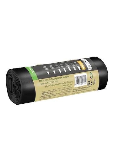 Green Choice Biodegradable Black Garbage Bags 79 Gallons (120 x 140 cm) &acirc;&euro;&ldquo; Extra Large Heavy Duty Trash Bags, Leak Resistant Bin Liners &acirc;&euro;&ldquo; 10 Bags per Roll, Pack of 6 (60 Bags Total)