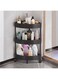 bathroom corner cabinet triangle rack floor-to-ceiling multi-layer storage rack storage rack kitchen bathroom cabinet black