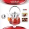 1600ml Glass Teapot with Stainless Steel Infuser and Ergonomic Handle for Loose Leaf and Black Tea

