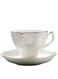 Floral Pattern Black Tea Mug and Saucer, Elegant Bone China Coffee Mugs for Office and Home Kitchen Latte, Afternoon Tea, Honey Water, Ceramic Tea Mugs 175ML