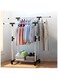 Dubai Gallery Heavy Duty Double Pole Adjustable Portable Clothes Rack (Multicolour)