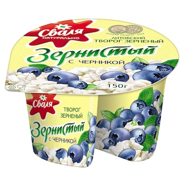 Svalya Cottage Cheese with Blueberry 7% Fat, 150g