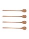 Wood Spoon, 4Pcs Wood Mixing Spoon Long Handle Wooden Spoons Wood Soup Spoons for Kitchen Stirring and Cooking 33CM
