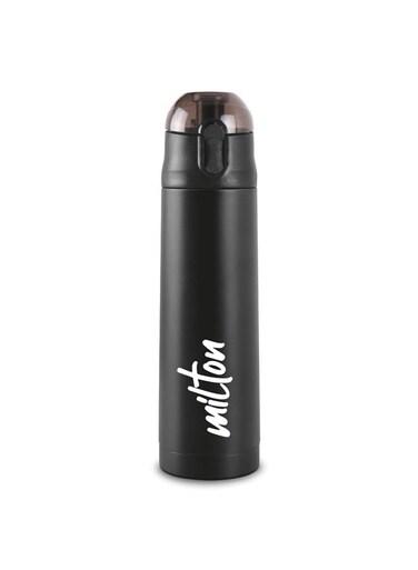 750ml Stainless Steel Water Bottle &acirc;&euro;&ldquo; Vacuum Insulated Flask Keeps Drinks Hot or Cold for 24 Hours, Leakproof Metal Flask for Travel, Office, Gym &amp; Home &acirc;&euro;&ldquo; Crown 900, Black